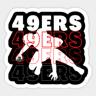 49 ers graphic design artwork Sticker